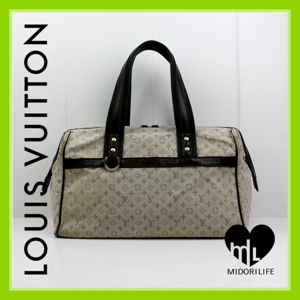 LOUIS VUITTON Vintage Monogram Mini Lin Canvas Josephine GM Shoulder Bag